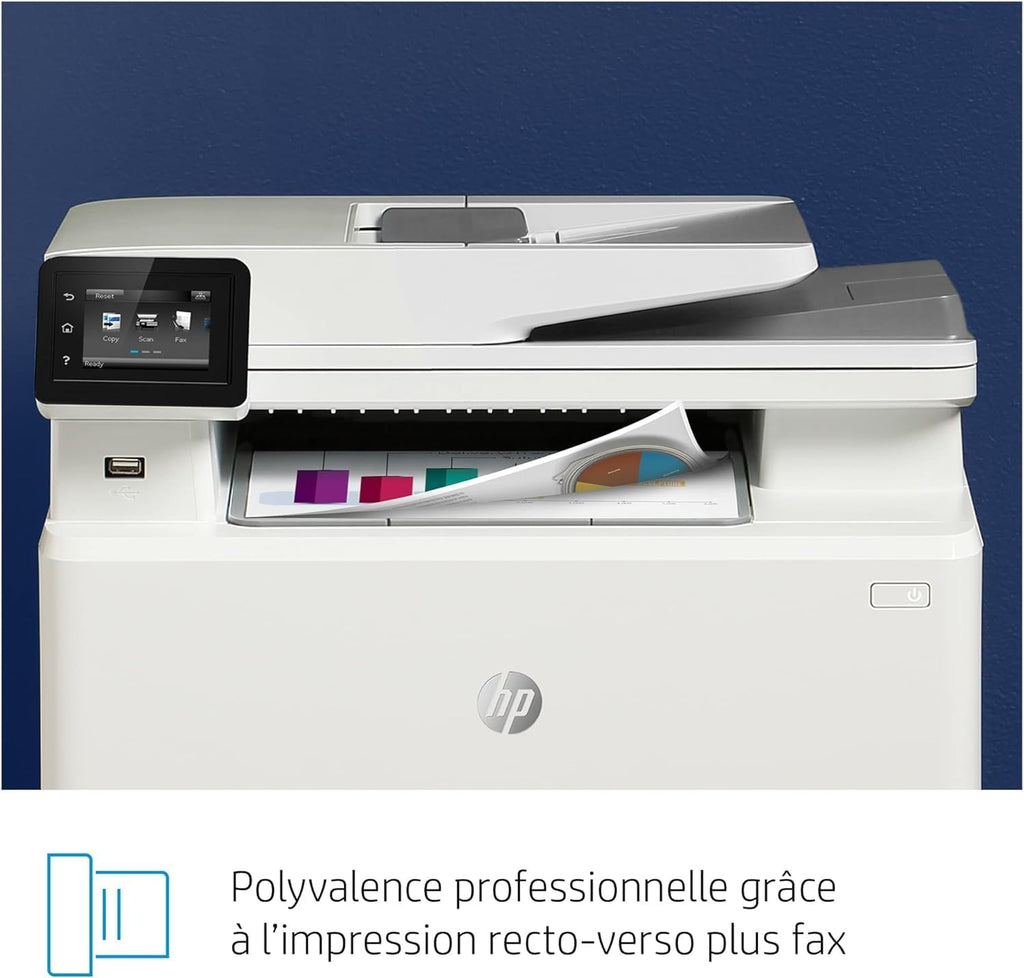 Stampante laser multifunzione a colori HP Color LaserJet Pro MFP 3302fdwg, Fax, Stampa automatica fronte/retro, Touchscreen, Wi-Fi, Ethernet, USB, HP Wolf Pro Security