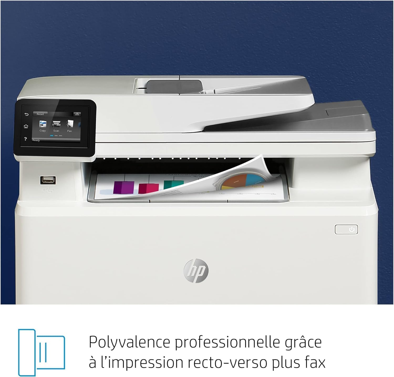 Stampante laser multifunzione a colori HP Color LaserJet Pro MFP 3302fdwg, Fax, Stampa automatica fronte/retro, Touchscreen, Wi-Fi, Ethernet, USB, HP Wolf Pro Security