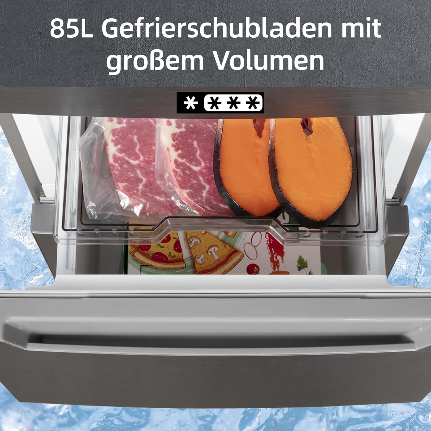 CHiQ Freestanding Fridge with Freezer