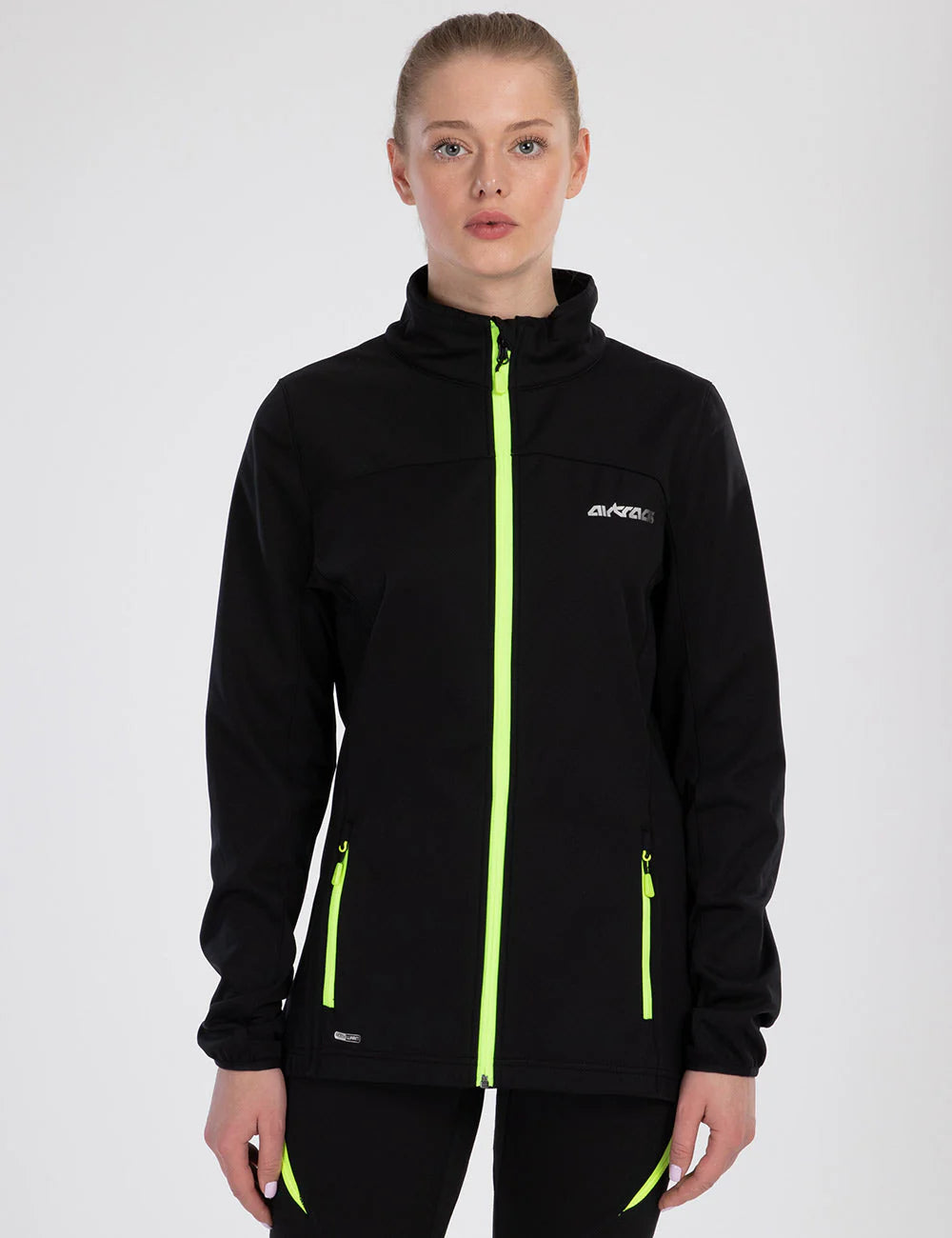 Giacca Ciclismo Donna in Softshell Termico Pro Line II Nero-Neon Prodotto in Set