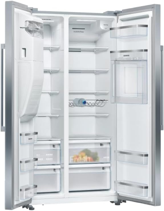 Frigorifero Multic дверный SIEMENS KF96NVPEA iQ300, 183 x 91 cm, 405 L di refrigerazione e 200 L di congelamento, hyperFresh per una freschezza più duratura, noFrost per non sbrinare mai più, superCooling per un raffreddamento più rapido