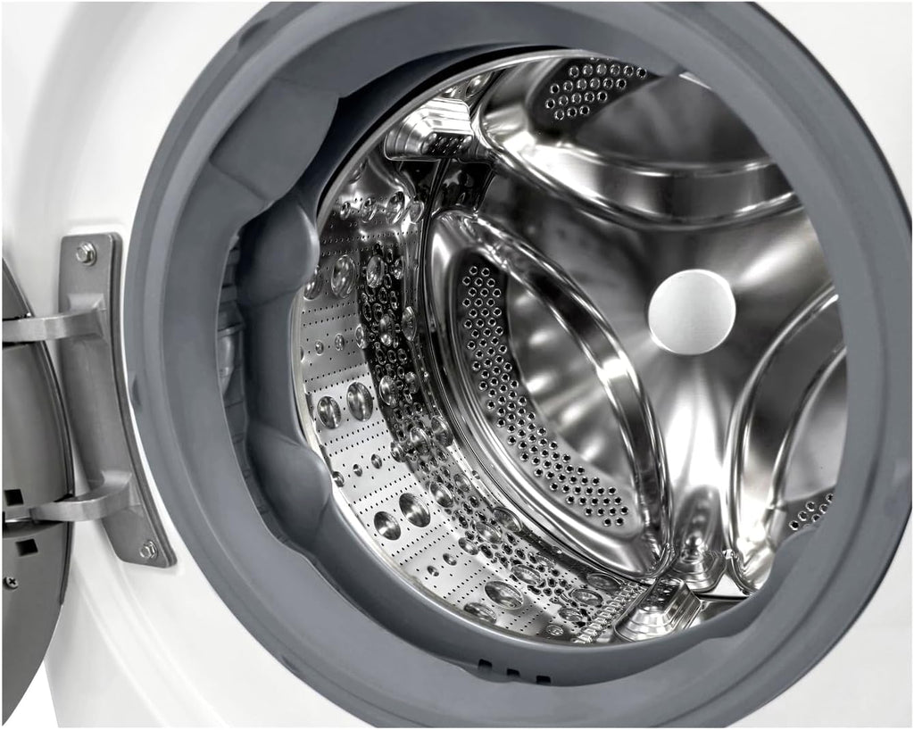 LG F4WV7080, Klasse A, Frontlader-Waschmaschine 8 kg, 1400 U/Min, AI Direct Drive, Wi-Fi, Tiefenreinigung mit Dampf, Große Kapazität, TRIPLE A, Außentür aus Sicherheitsglas, 62 x 60 x 85 cm ꟷ Weiß