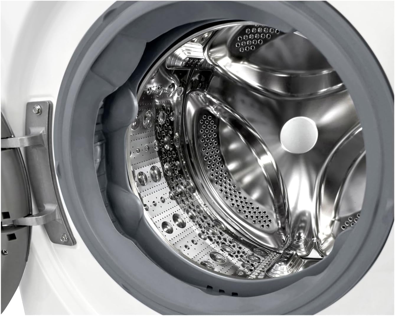 LG F4WV7080, Klasse A, Frontlader-Waschmaschine 8 kg, 1400 U/Min, AI Direct Drive, Wi-Fi, Tiefenreinigung mit Dampf, Große Kapazität, TRIPLE A, Außentür aus Sicherheitsglas, 62 x 60 x 85 cm ꟷ Weiß