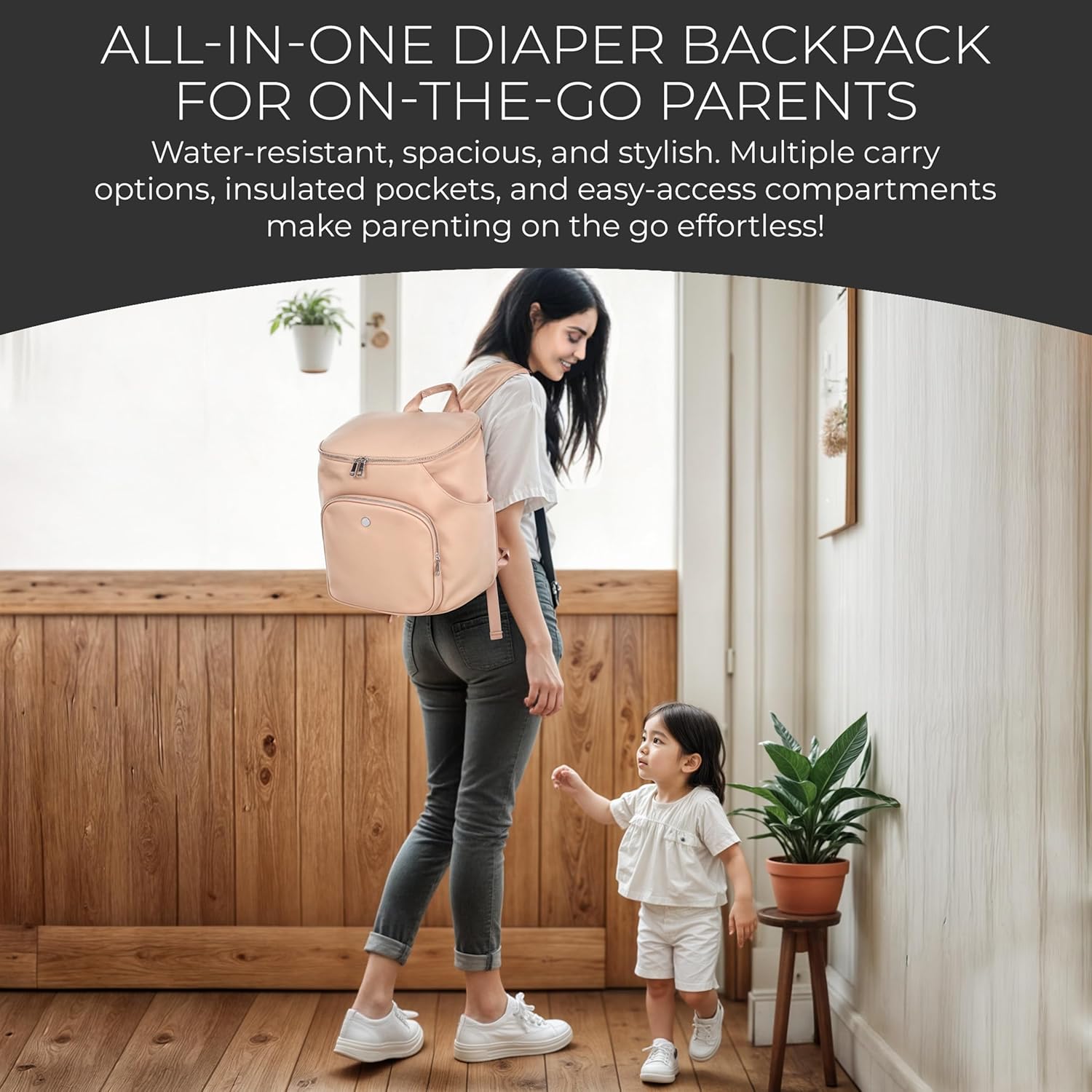 A + S Luxxe Baby Designer-Wickeltasche Rucksack für Mama und Papa