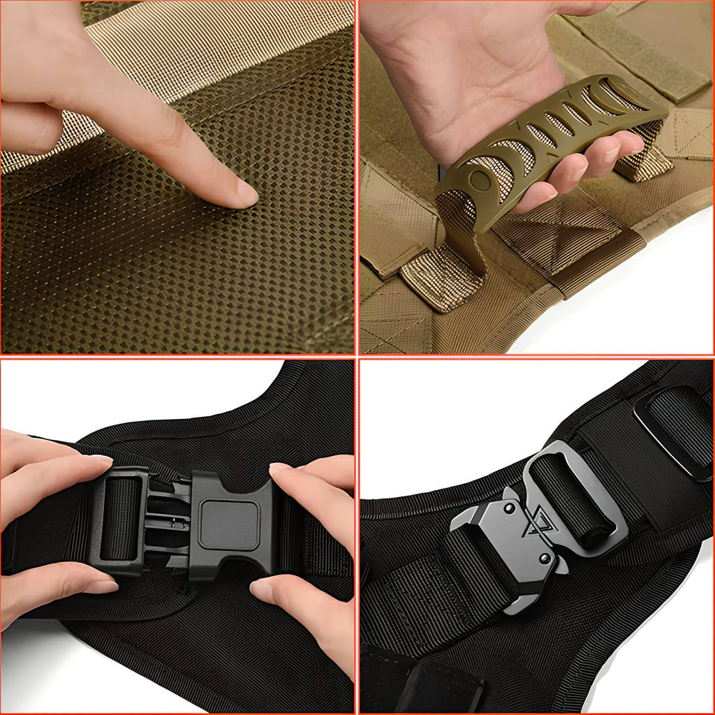 Taktisches Outdoor-Hundegeschirr – Robuste Weste mit Molle-System für aktive Hunde
