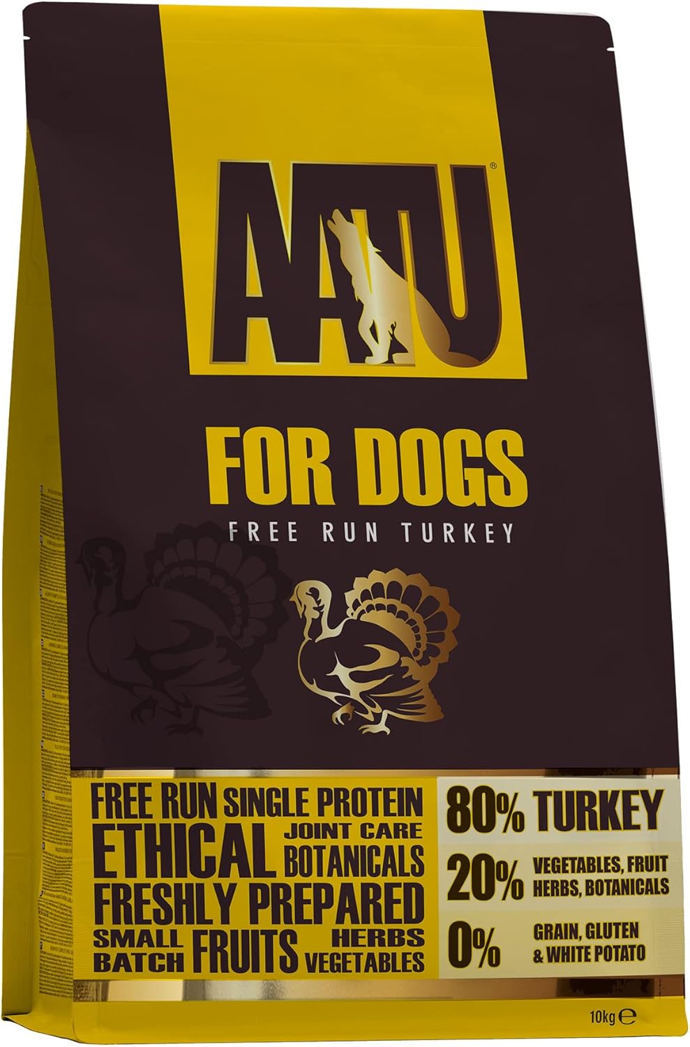 AATU Cibo Secco per Cani, Cibo Secco per Cani 80/20 con Pollo, Cibo per Cani Senza Cereali ad Alto Contenuto Proteico, Alimento Naturale per Cani Adulti di Tutte le Razze, 1,5 kg