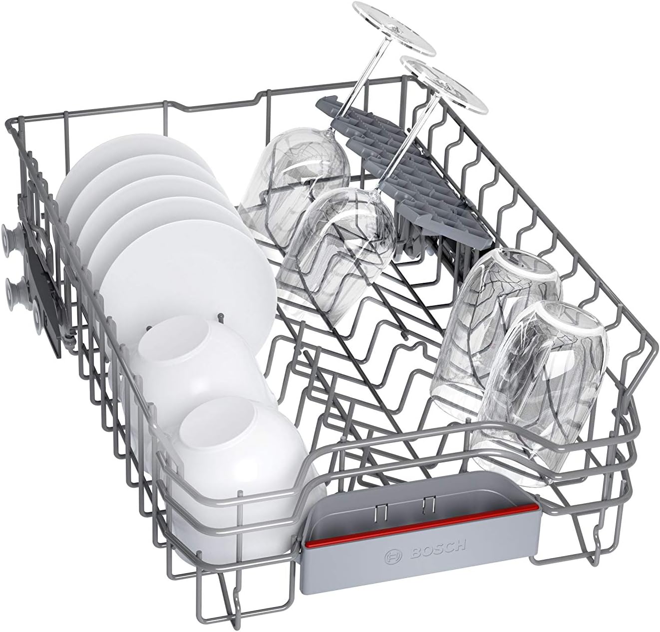 Bosch SPS4HMI61E Serie 4 Lavastoviglie a libera installazione / E / 45 cm / Acciaio inox / 76 kWh/100 cicli / 10 coperti / SuperSilence / Extra asciugatura / VarioCassetto / Home Connect