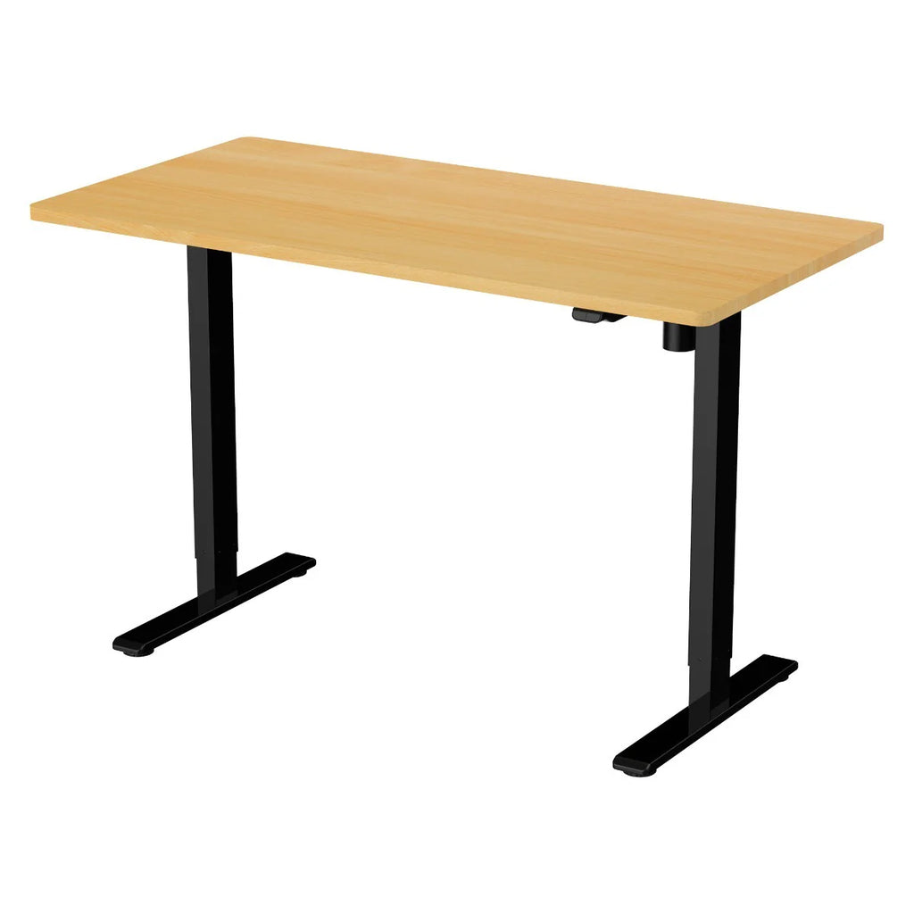 Lykke Scrivania Elettrica Regolabile in Altezza M100, nero/rovere, 120 x 60 cm