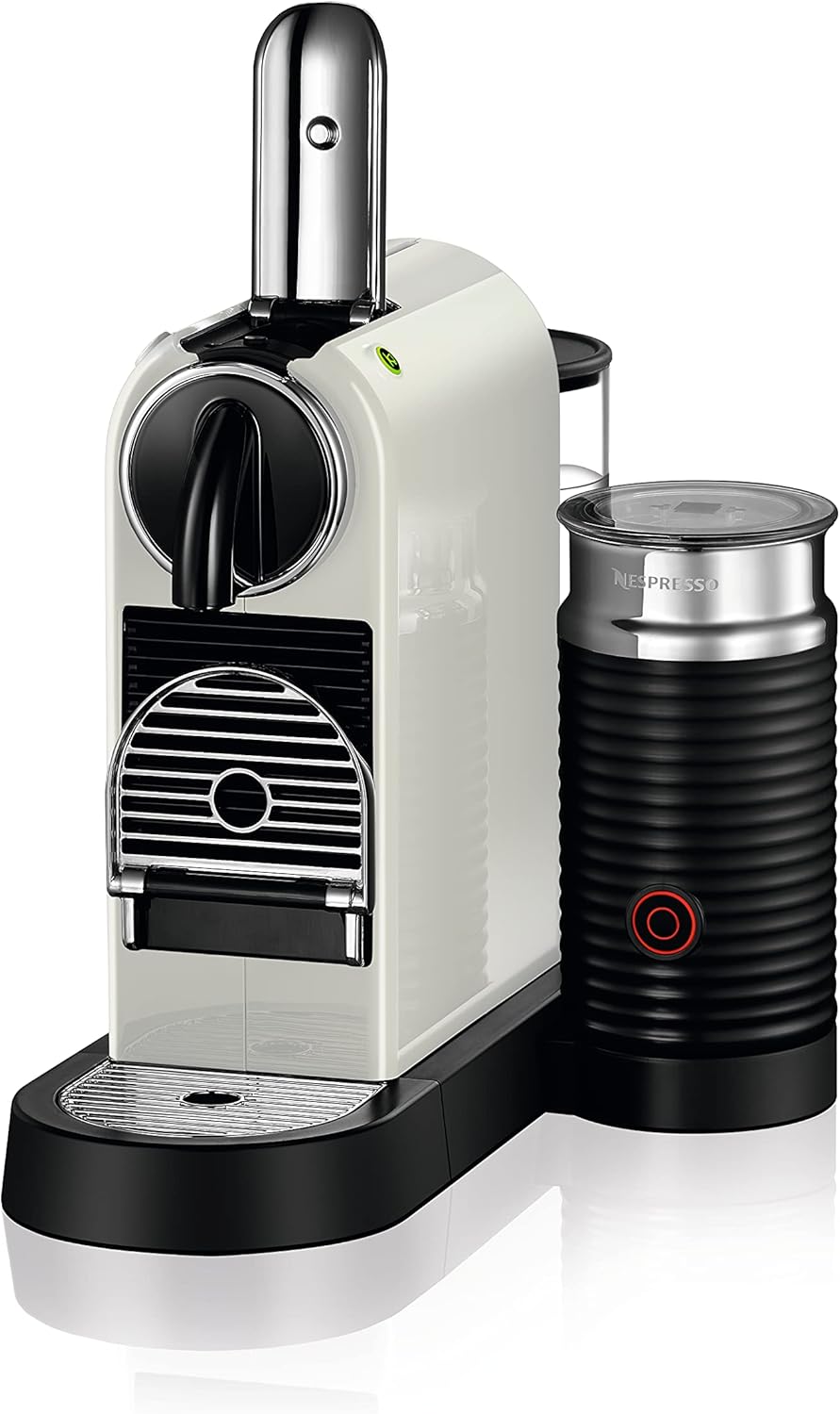 Nespresso De'Longhi EN267.BAE Citiz Macchina da Caffè con Montalatte, Funzione di Risparmio Energetico, 1710W, 1 Litro, 37.2 x 21.8 x 27.7 cm, Nero