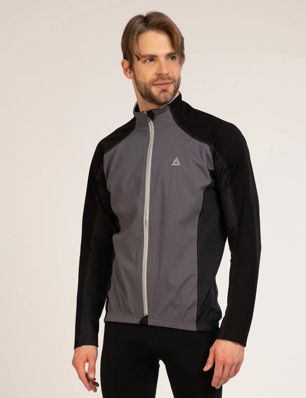Herren Thermo Fahrradjacke Comfort Line Schwarz Grau Setprodukt