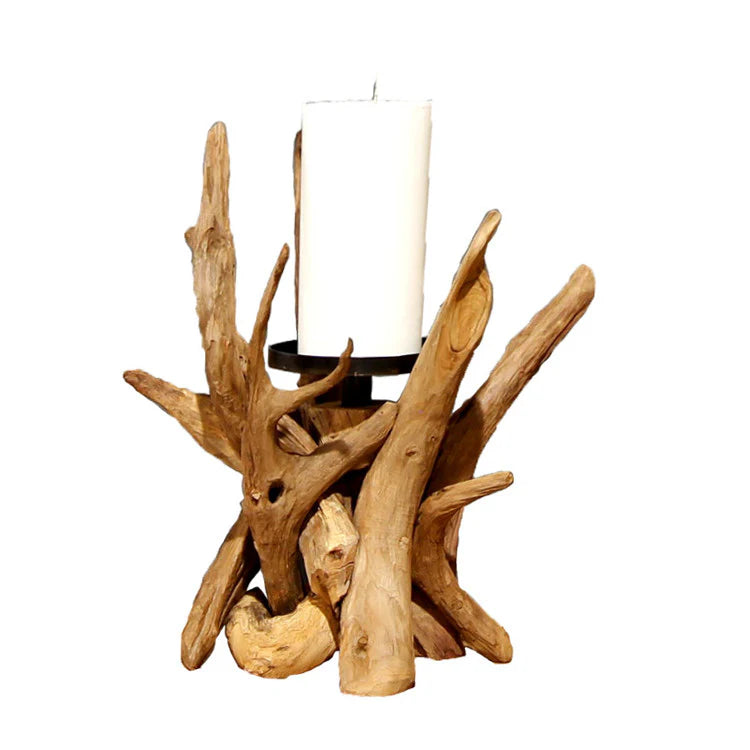 Portacandele in legno di mare VILLA