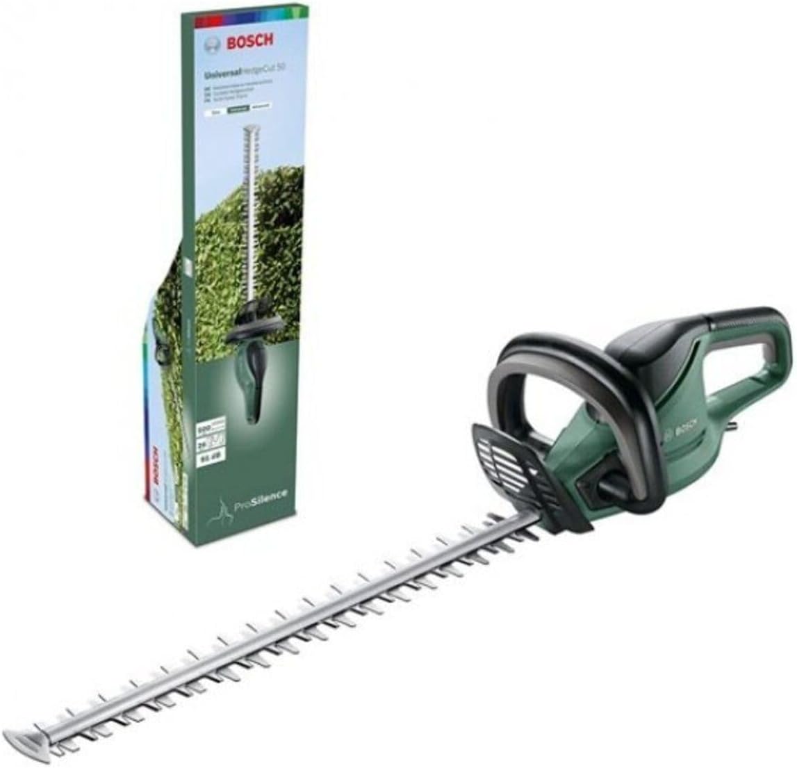 Bosch Heckenschere UniversalHedgeCut 60 (480 Watt, Messerlänge: 60 cm, für mittelgroße Hecken, Messerabstand: 30 mm, im Karton)