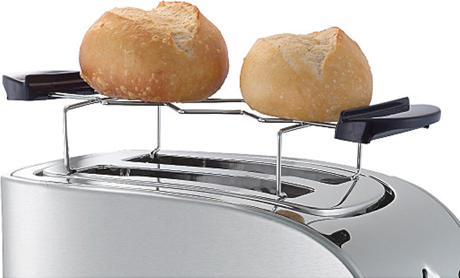 WMF Stelio Tostapane 2 fette in acciaio inossidabile, tostapane a doppia fessura con accessorio per panini, funzione bagel, 7 livelli di doratura, 900 W, tostapane in acciaio inossidabile opaco
