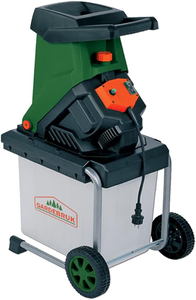 Gardebruk® Gartenhäcksler 3100 W max. 40 mm Aststärke Elektrisch 50 L Robuste Auffangbox Messerhäcksler Schredder Holz