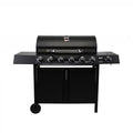DOSE Barbecue a gas, 6+1 bruciatori, nero 141x110x48cm
