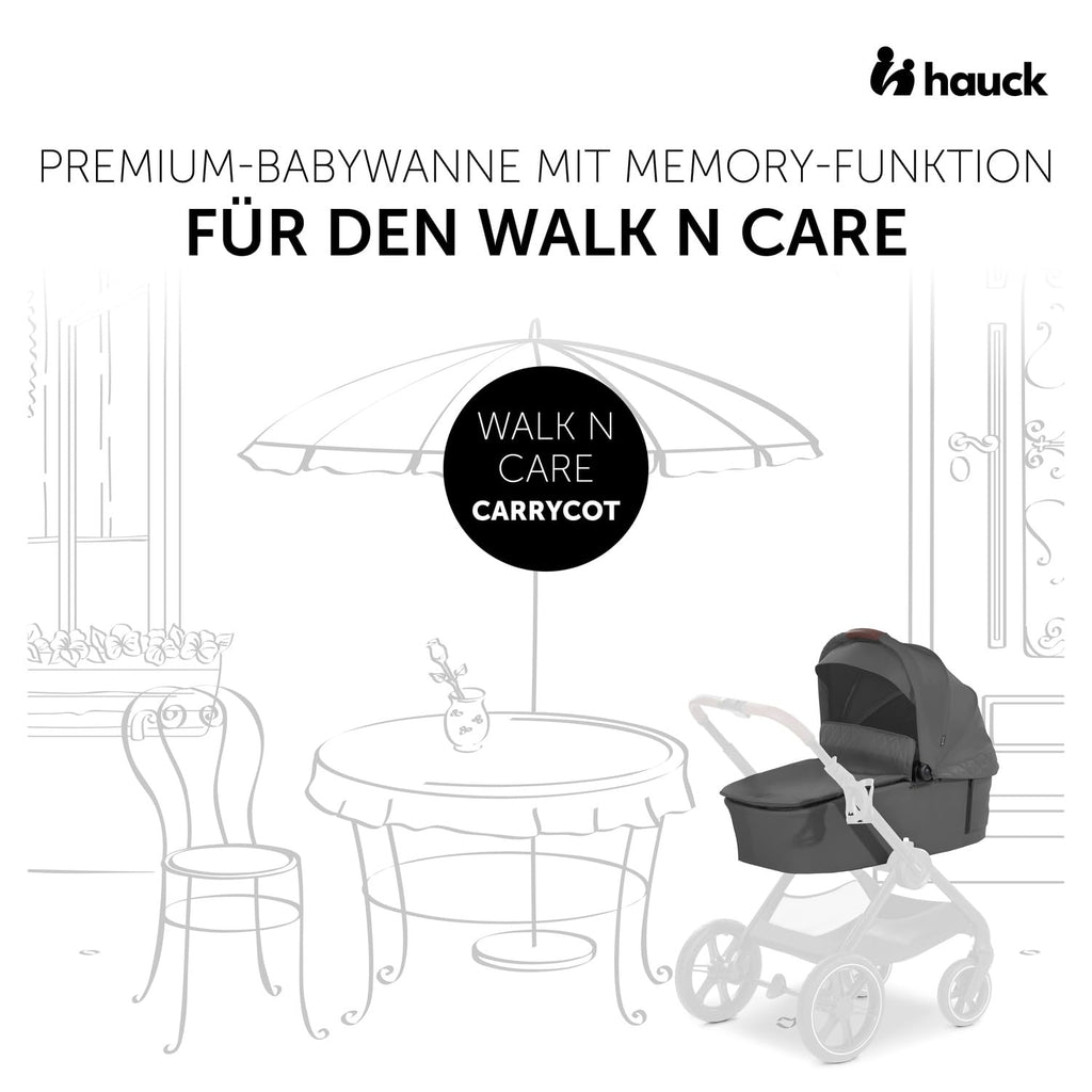 hauck Kinderwagen mit Beindecke Walk N Care ab Geburt bis 22 kg mit Liegefunktion, Becherhalter, Sitz Wendbar & Höhenverstellbar, Gummireifen, Teleskopgriff, UPF 50+, Zusammenklappbar (Dark Navy Blue9