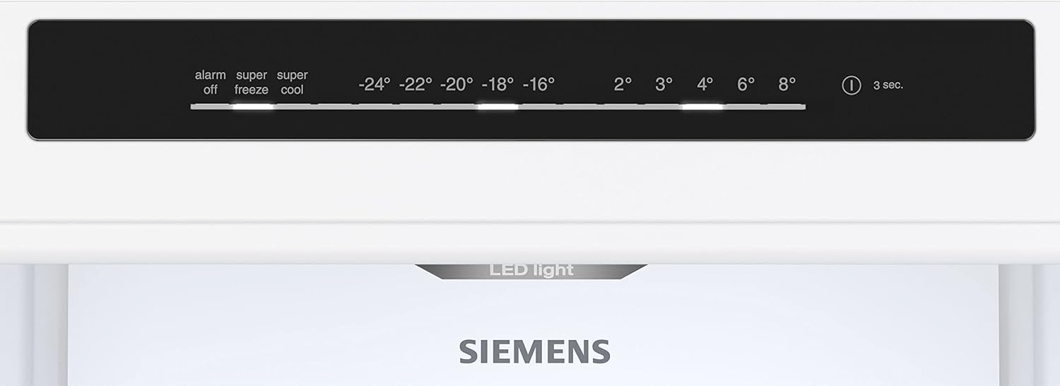SIEMENS KG39EAICA iQ500 Frigorifero con congelatore, 201 x 60 cm, 249 L frigorifero + 94 L congelatore, LowFrost sbrinamento meno frequente, illuminazione a LED uniforme, BigBox spazio per alimenti congelati di grandi dimensioni
