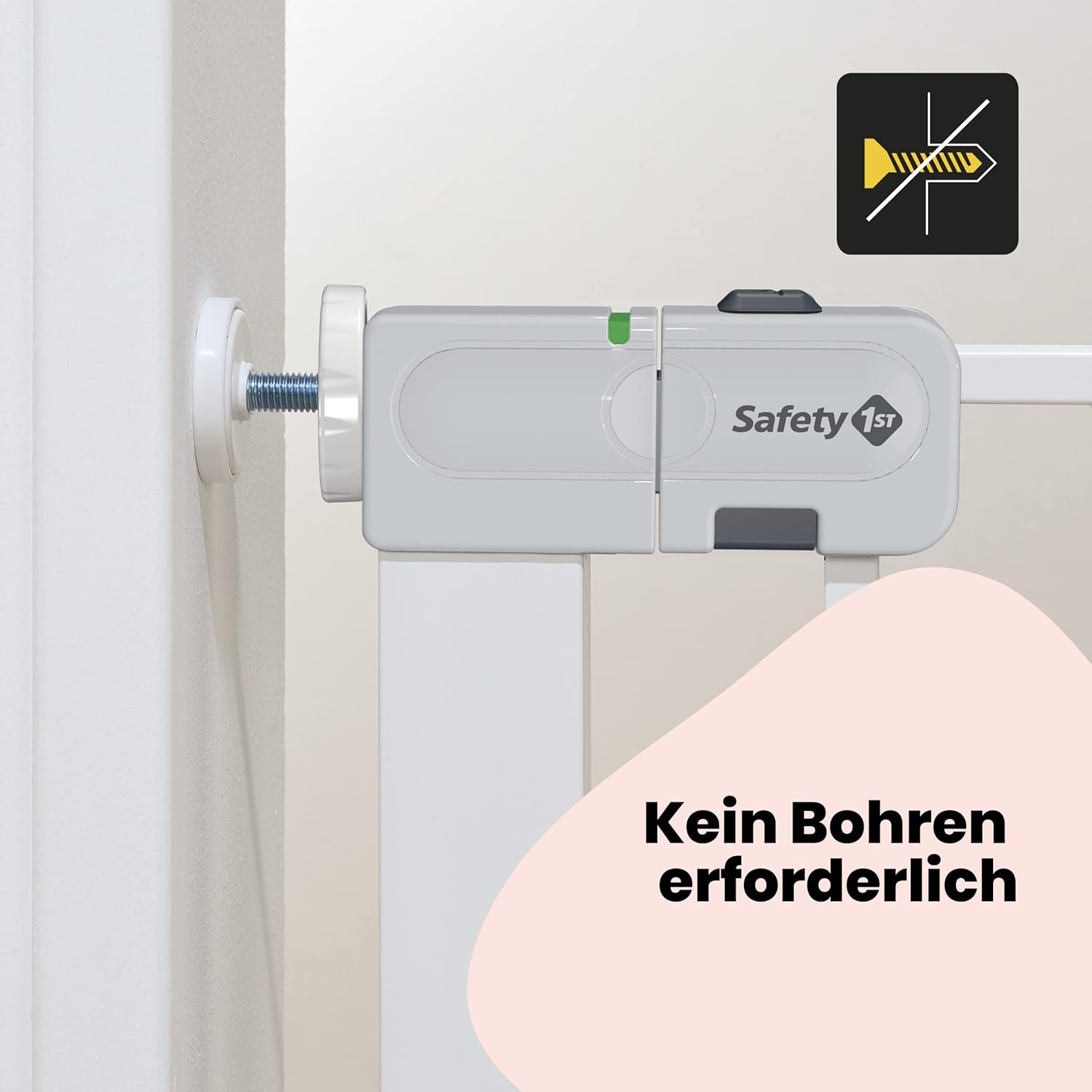 Safety 1st Easy Close Extra Tall, extra hohes (91 cm) Sicherheitsgitter aus Metall, druckfest, ideal für Kinder und Haustiere, mit einer Breite, die sich von 73 auf 80 cm ausdehnen lsst, wei