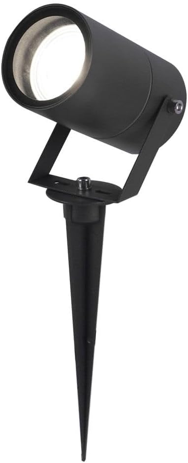 HOFTRONIC - 9er Spikey LED Strahler mit Erdspieß 5 Watt 400lm 2700K Schwarz IP65 wasserdicht Außenlampe für die Beleuchtung von Garten, Terrasse, Pflanzen, Wegen, Teich Außen-Strahler Gartenstrahler