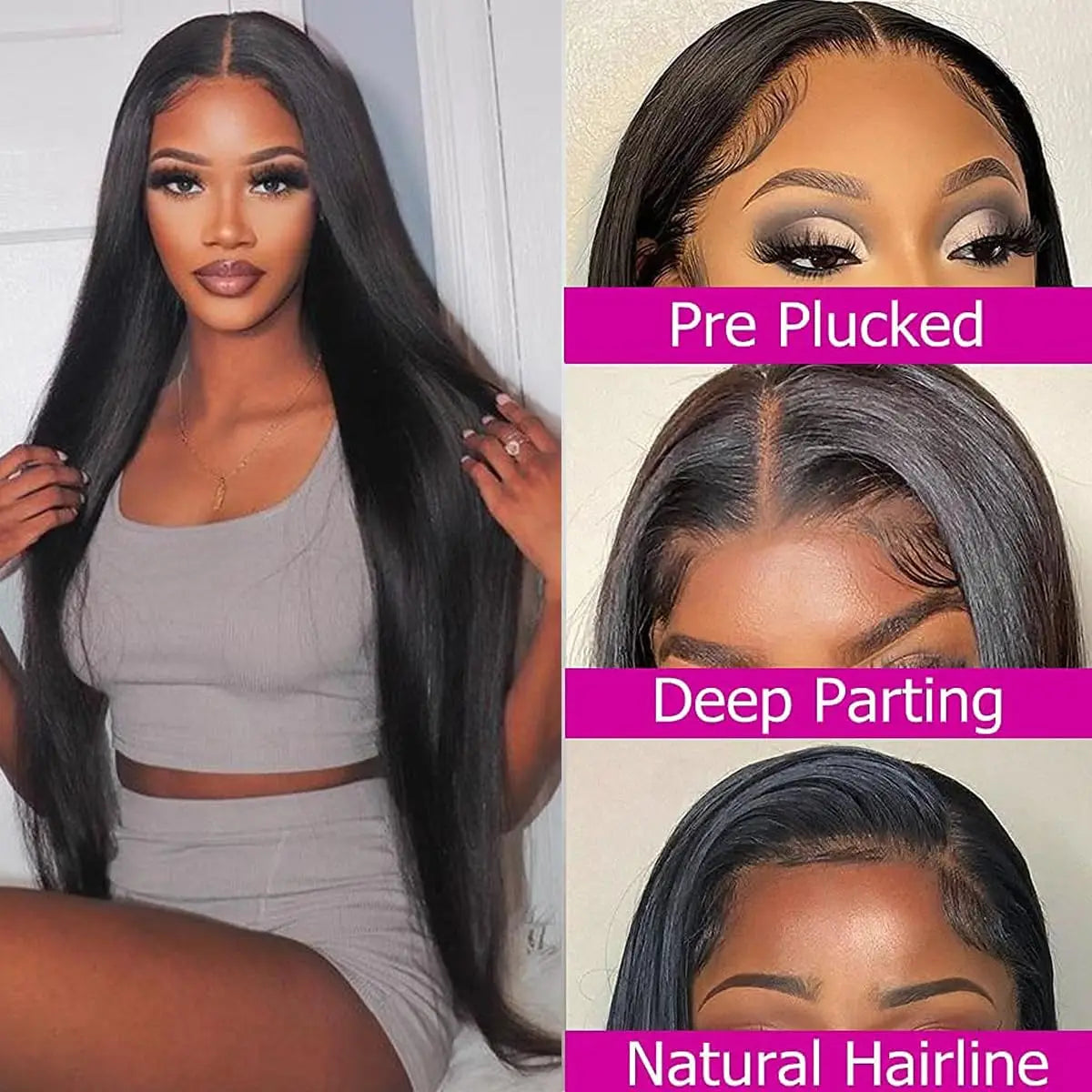 Natürliche Schnheit - Echthaar Lace Front Perücken für Frauen