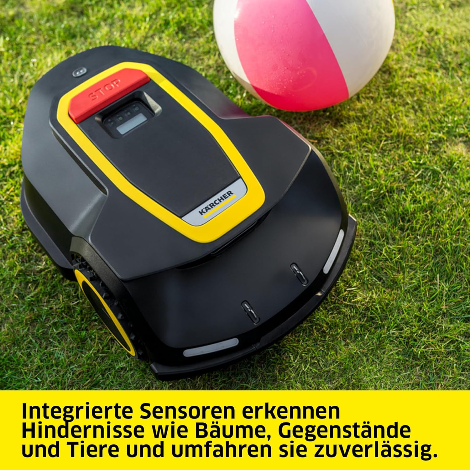 Kärcher Akku-Rasenmäher LMO 2-18, Grasfangbehältervolumen 30 l, 5 stufige Schnitthöhenverstellung 3.500 U/min, ohne Akku und Ladegerät, gelb