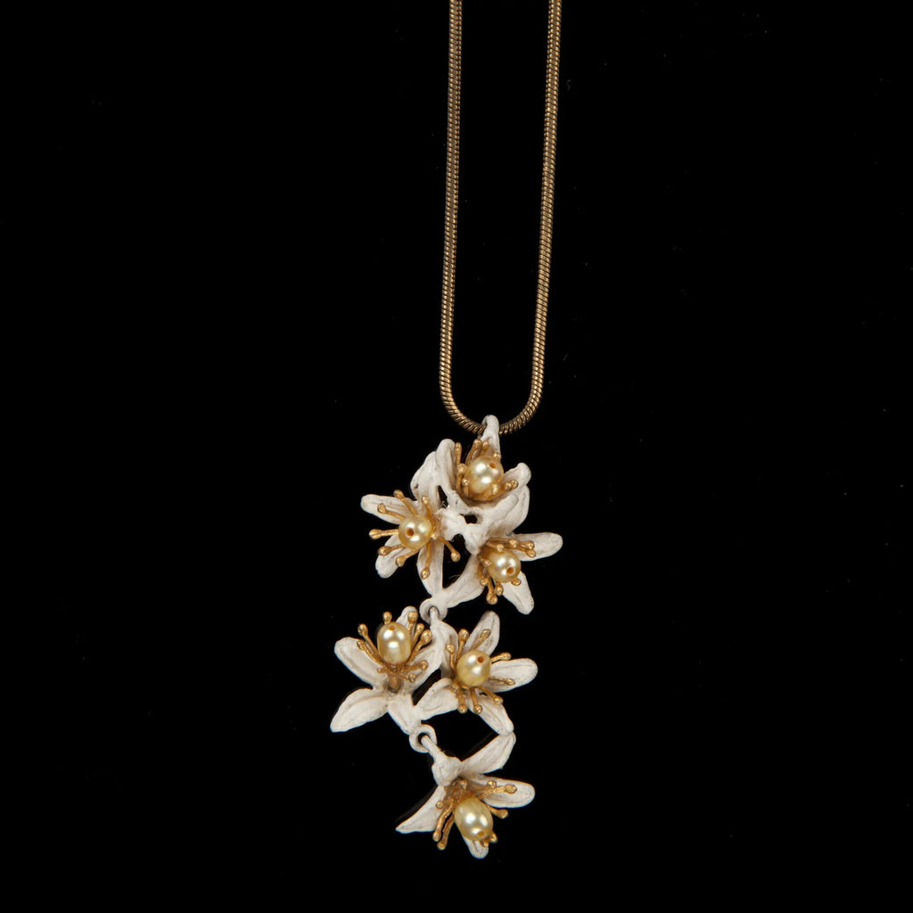Orangenblüte - Kette mit Anhnger Blüten