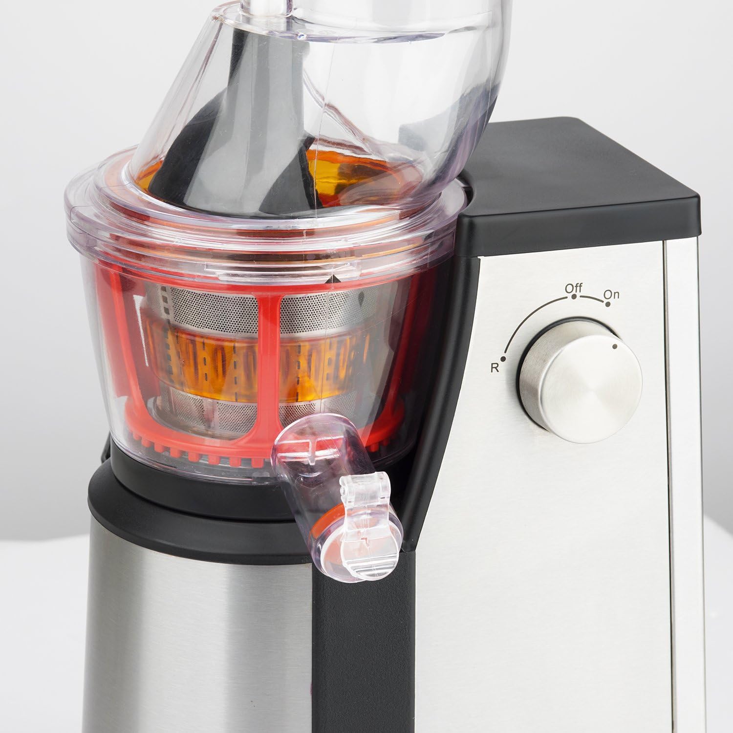 H.Koenig GSX22 Estrattore di succo / 1 L / 3 diversi filtri per sorbetto, succo denso, succo sottile / Contenitore per la polpa / Lavabile in lavastoviglie / Acciaio inossidabile /, Nero