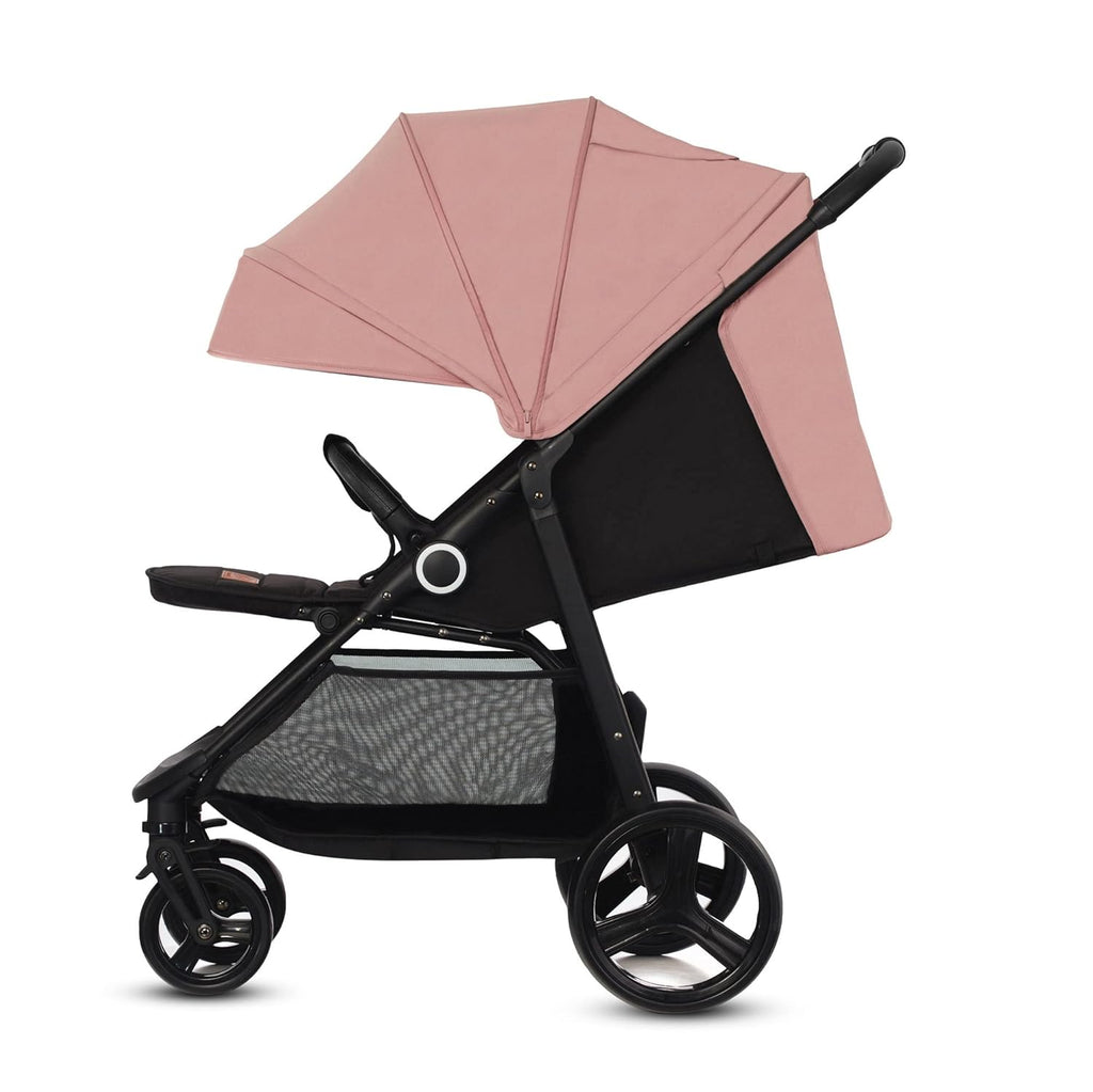 Kinderkraft GRANDE PLUS Passeggino Kinderkraft dalla nascita fino a 22 kg, chiusura con una mano, posizione reclinata, cappottina grande con finestra, tutte e 4 le ruote ammortizzate, seduta spaziosa, Grigio