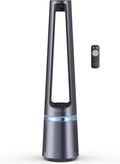 Rowenta QU5062 Eclipse Purificatore d'aria 3in1 | Termoventilatore | Ventilatore | filtra il 99,9% delle particelle | per ambienti fino a 30 m2 | riscaldamento rapido fino a 35°C | modalità automatica giorno/notte | Nero/Grigio