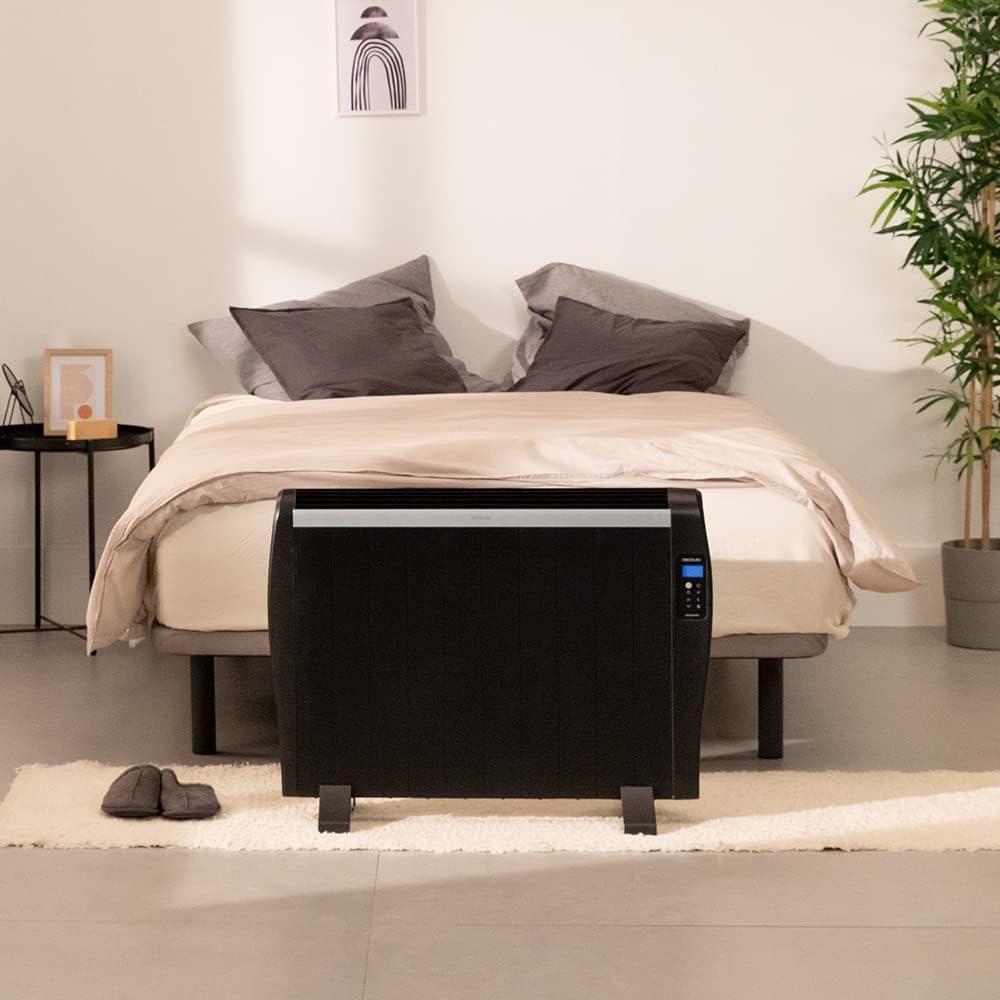 Cecotec Radiatore ad olio con telecomando ReadyWarm 2500 Thermal. 1800 W, 12 elementi in alluminio, display LCD, 3 modalità di riscaldamento, timer, design sottile, protezione contro il surriscaldamento Overprotect System