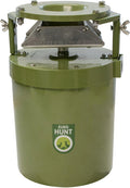 EUROHUNT Futterautomat Light 12V, Automat für Tierfütterung, wetterfest, Wildfutterautomat, 17 x 17 x 27 cm, grün