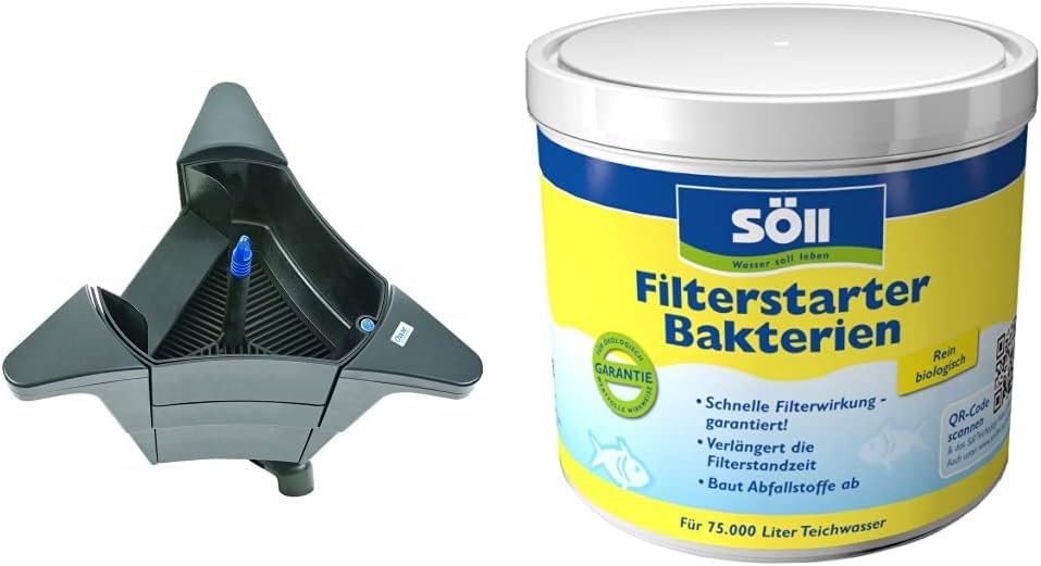 Oase 50170 SwimSkim CWS & Söll 14432 FilterstarterBakterien hochreine Mikroorganismen für Teiche 500 g - natürliche Filterbakterien aktivieren die Biologie der Filter im Gartenteich