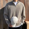 Pullover da uomo con mezza zip