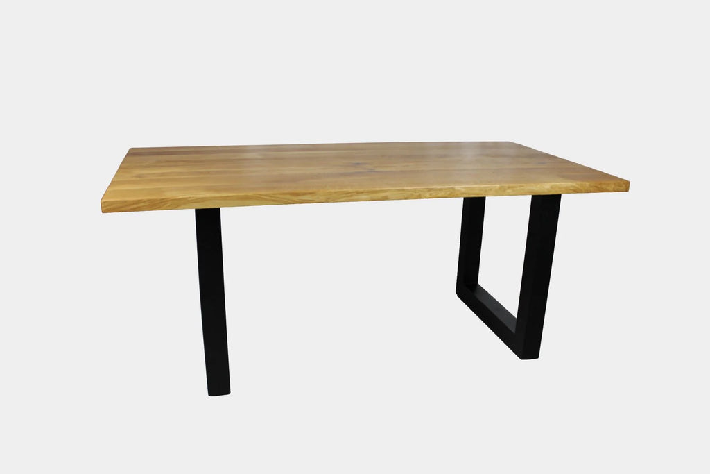 Serie UNA | Tavolo in legno massello - Rovere - gambe a U incluse - diverse misure e colori | Lunghezza: 160 - 300 cm | Larghezza: 90 -100 cm