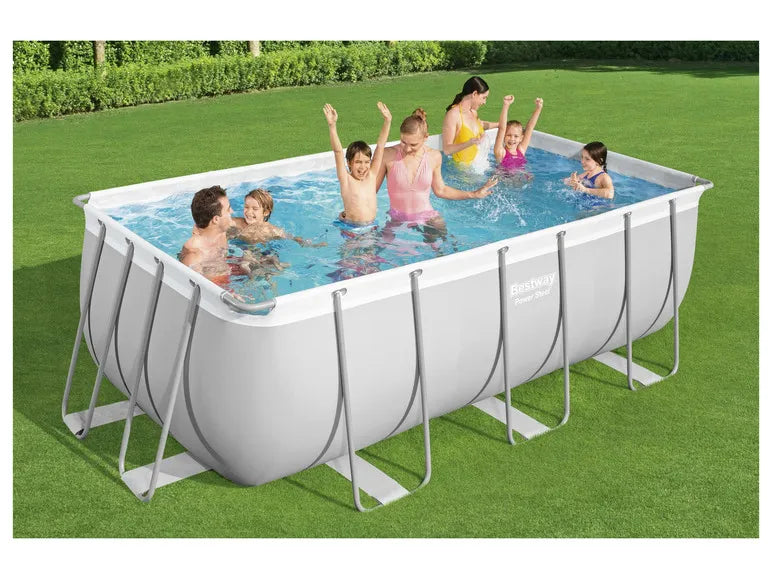 Power Steel™ Piscina con telaio in acciaio e pompa filtro, circa L 412 x P 201 x A 122 cm