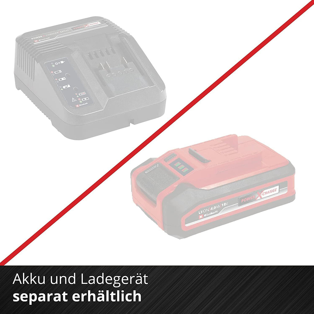 Einhell Tagliasiepi a batteria GE-CH 18/60 Li-Solo Power X-Change (18 V, lunghezza di taglio 60 cm, distanza denti 22 mm, impugnatura orientabile, inclusa protezione antitaglio, senza batteria)
