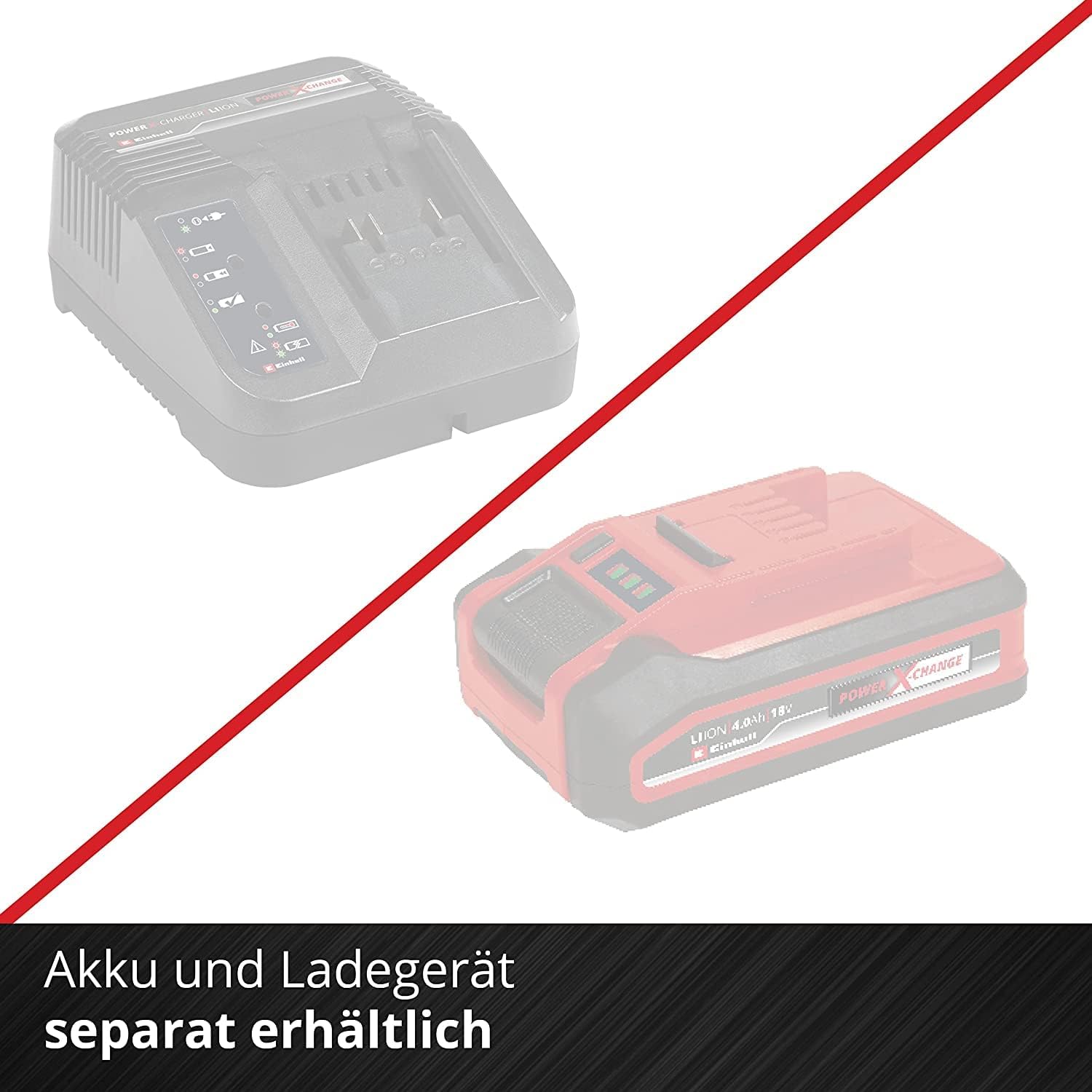 Einhell Tagliasiepi a batteria GE-CH 18/60 Li-Solo Power X-Change (18 V, lunghezza di taglio 60 cm, distanza denti 22 mm, impugnatura orientabile, inclusa protezione antitaglio, senza batteria)