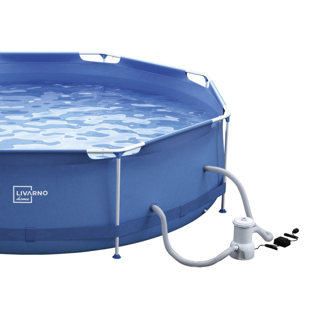 LIVARNO home Piscina con telaio in metallo, Ø 300 x H 76 cm - Articolo di seconda scelta, pari al nuovo
