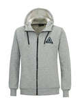 Set Felpa Invernale Girocollo Pro Line con Cappuccio e Full Zip Grigio Mélange