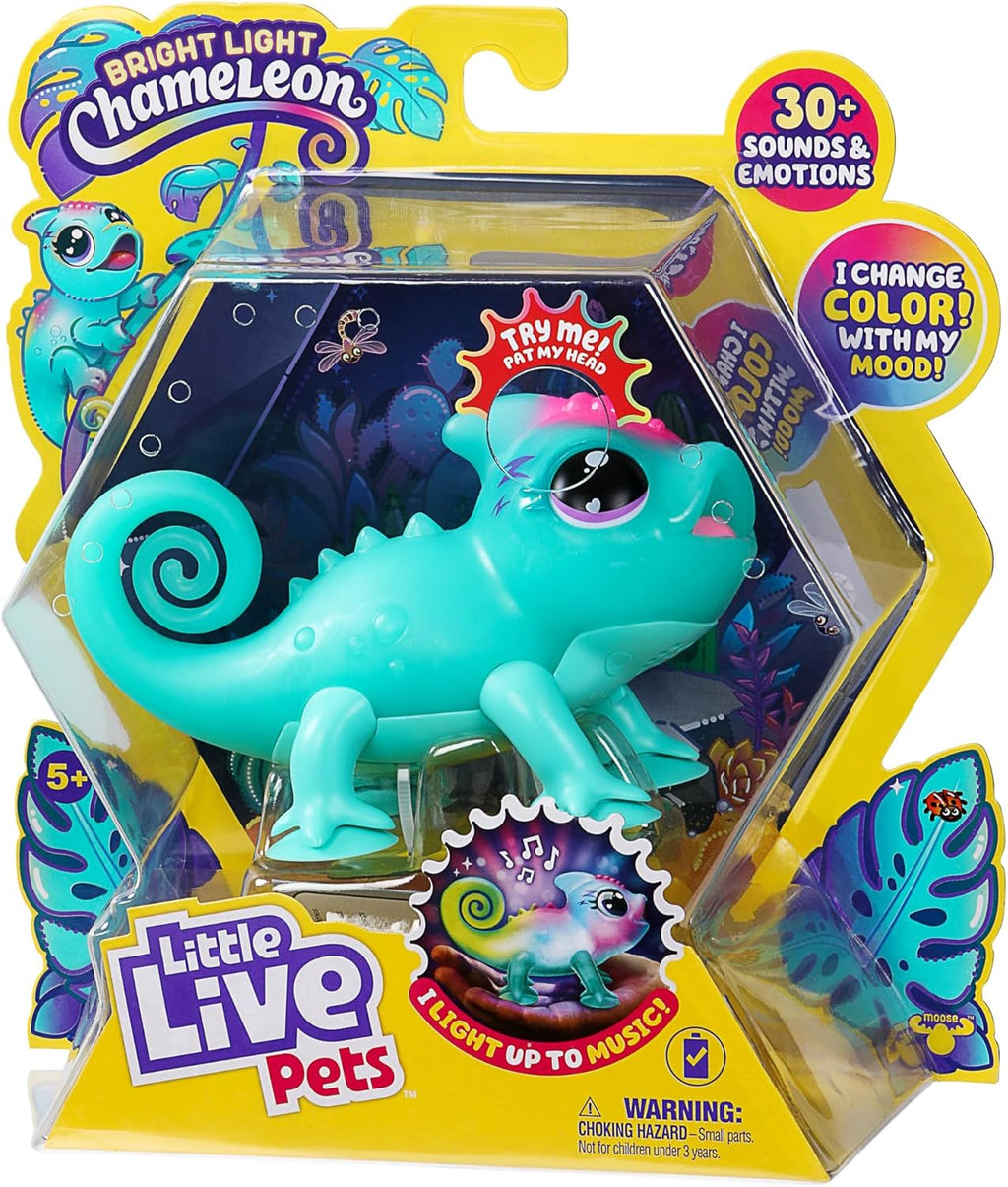 Little Live Pets Chamleon Sunny, leuchtendes, interaktives Chamleon mit Farbwechselfunktionen, über 30 Gerusche, viele Verschiedene Stimmungen, wiederholt Worte, mit Takterkennung., 26364