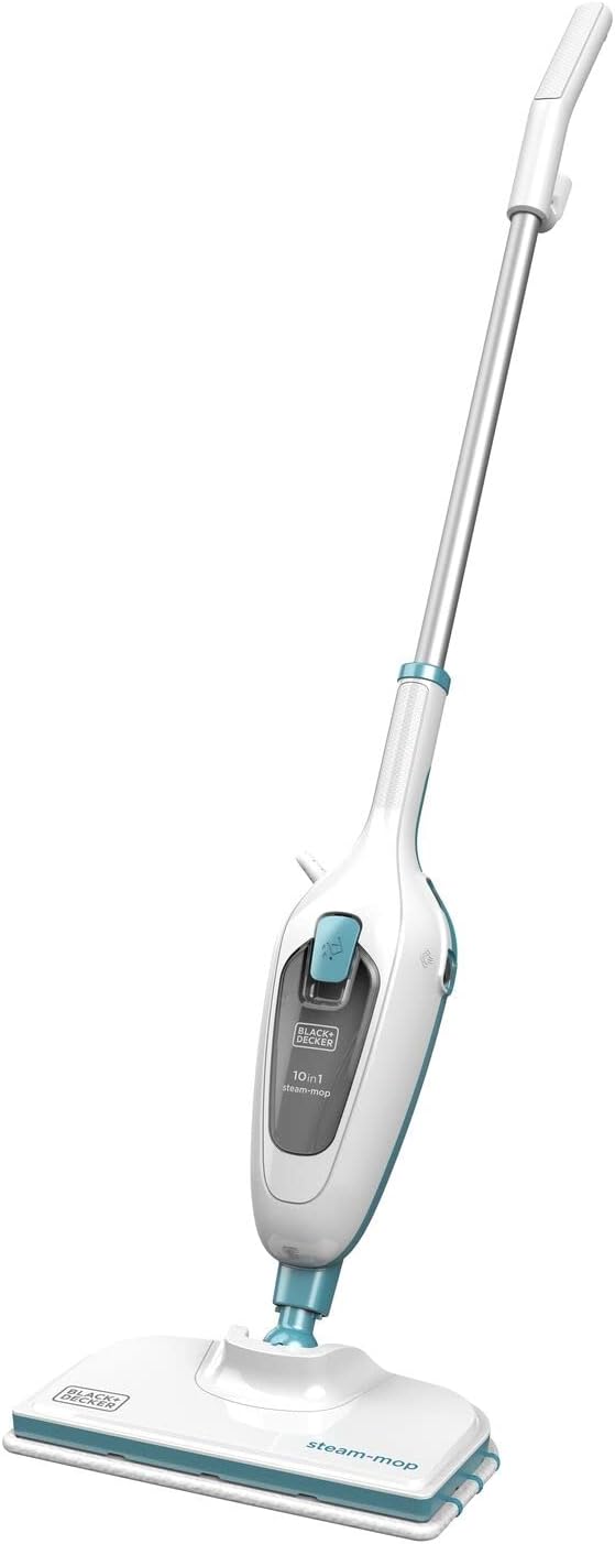 Black+Decker FSMH13E10-QS Scopa a Vapore 10-in-1 Steam Mop Deluxe (1300W, Pulitore a Vapore per Igiene e Pulizia, Ampio Set di Accessori + Generatore di Vapore Portatile Rimovibile, Facile da Usare)