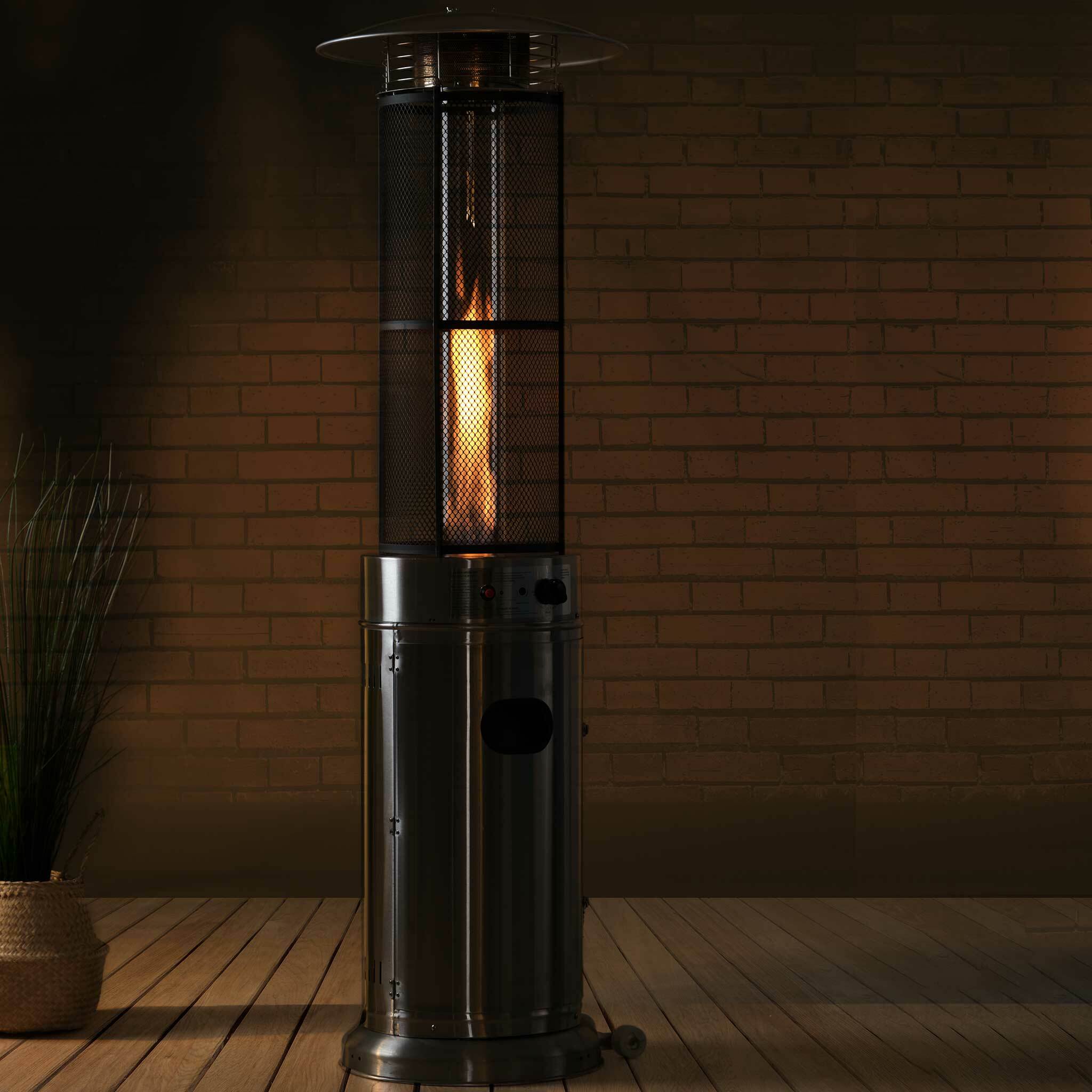 Riscaldatore da esterno Fornorth a tubi radianti 11kW a gas, acciaio inossidabile