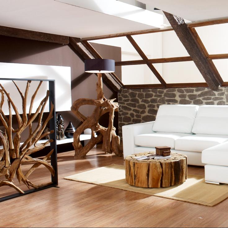 Massivholz Teak Couchtisch BEGA  80 cm