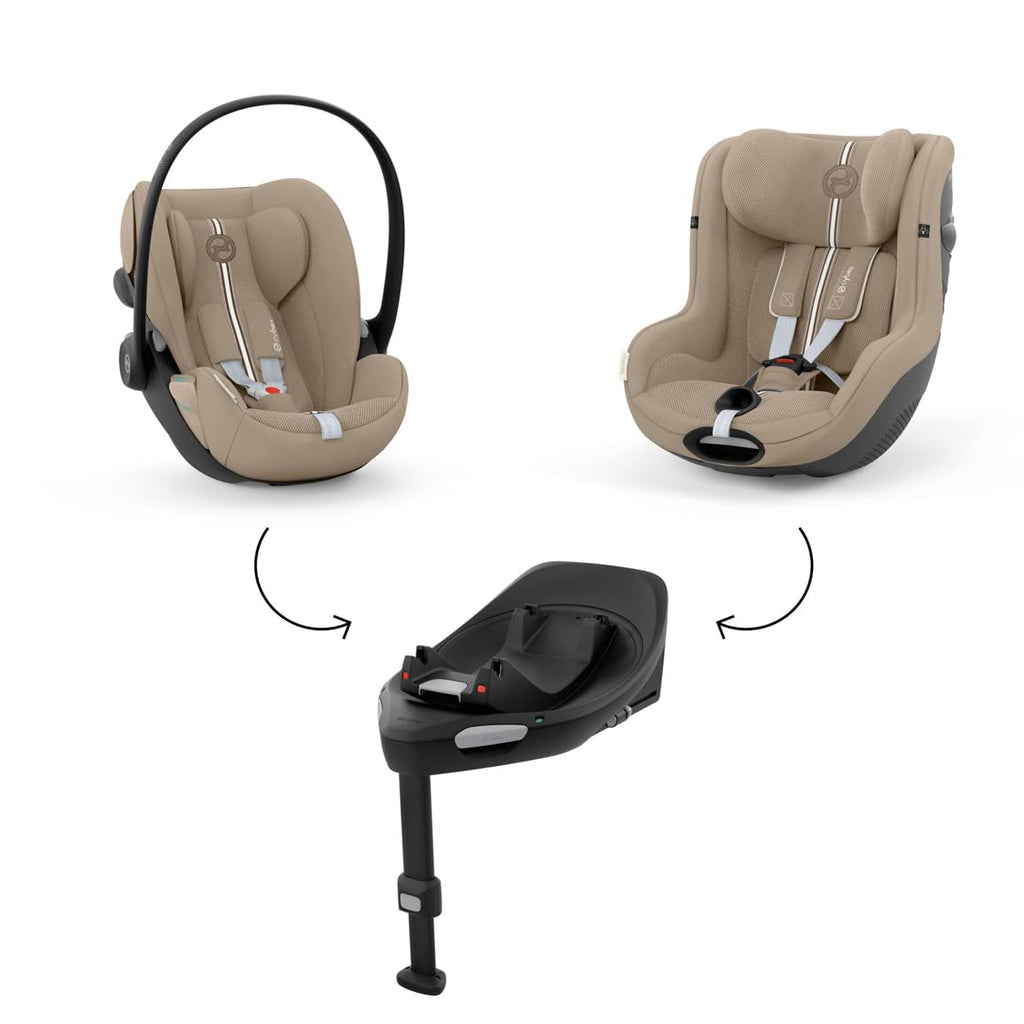 CYBEX Gold Seggiolino auto Cloud G i-Size Comfort, con riduttore per neonato, dalla nascita a circa 24 mesi, per bambini da 40 cm a 87 cm, max. 13 kg, Moon Black