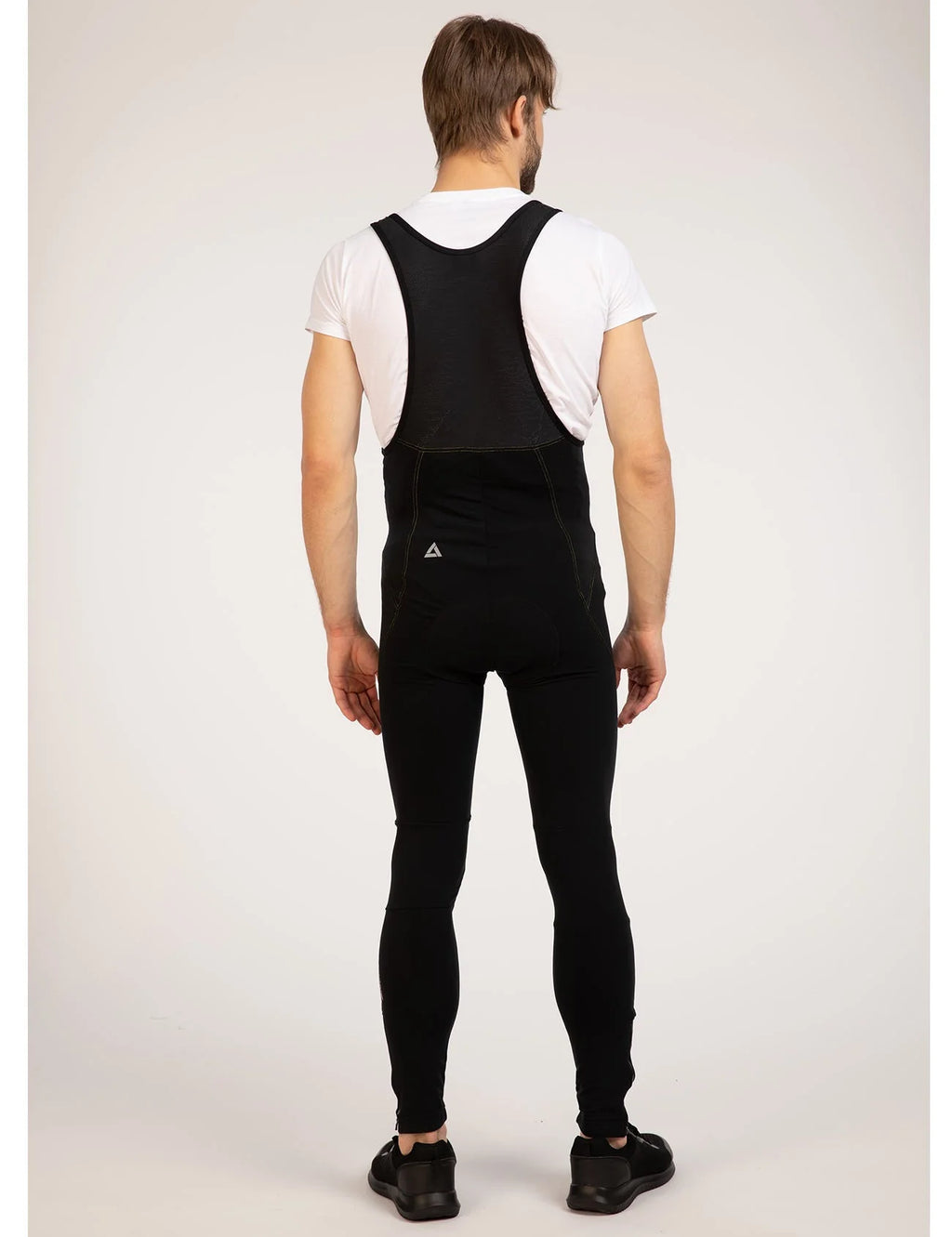 Pantaloni Termici da Ciclismo Lunghi da Uomo con Bretelle Comfort Line Nero-Argento (Set di prodotti)