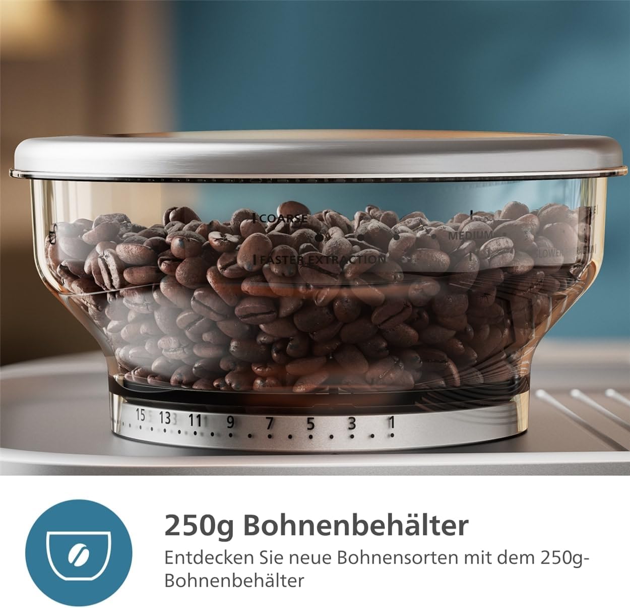 Philips Barista Brew Macchina da caffè espresso semiautomatica - Tasto Espresso singolo e doppio + Americano, Contenitore per chicchi da 250 g, Guida intuitiva, Pressatura calibrata, Argento metallizzato (PSA3218/01)