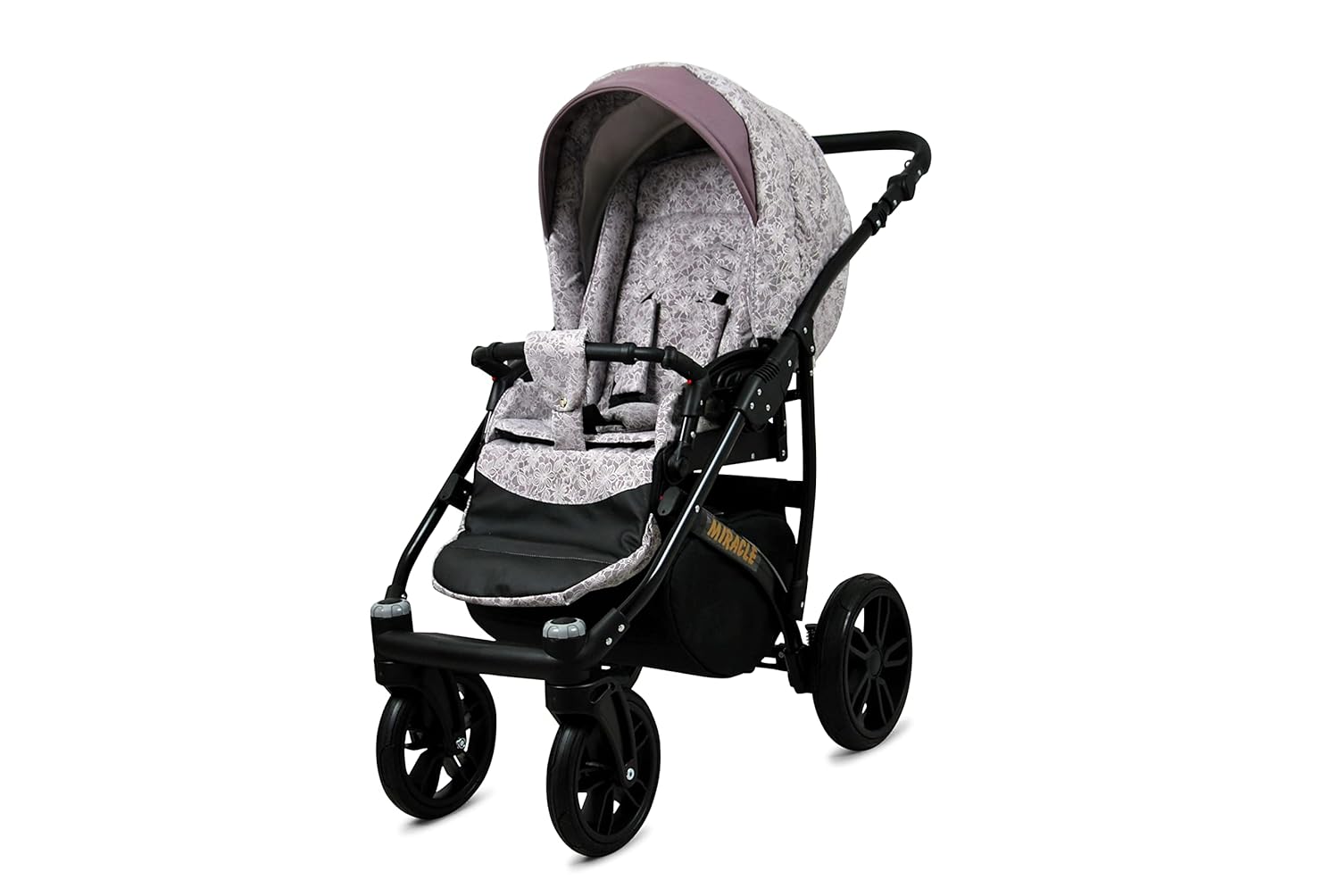 BabyLux® Bambimo Set Passeggino 3 in 1 - Optimal - incl. Navicella, Seduta Passeggino, Seggiolino Auto Ovetto - Seggiolino Auto - Set Passeggino - Passeggino Combinato con Borsa Fasciatoio, Parapioggia ecc.