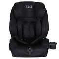 Kikid Premium Seggiolino Auto 76-150cm i-Size ISOFIX R129, nero