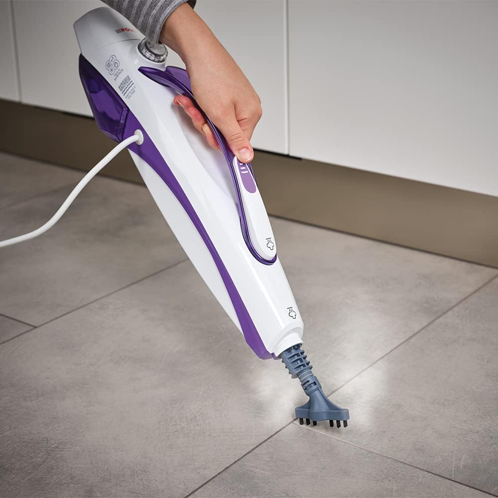 POLTI Vaporetto SV460_Double Dampfbesen, Doppelfunktion mit tragbarem Dampfreiniger, ttet und beseitigt 99,9%* der Viren, Keime und Bakterien, mit zuszlichen Wischtüchern, 17 Zubehrteile