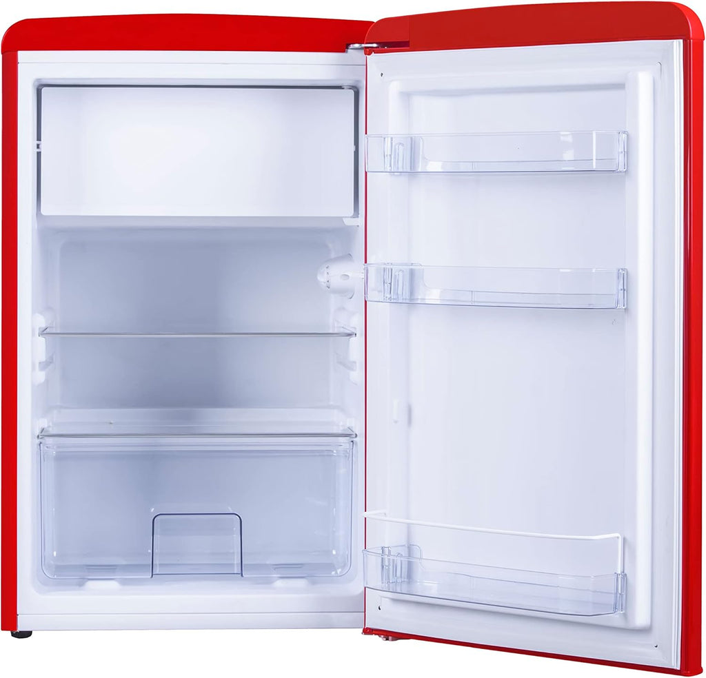 Amica KGC 15632 T Frigorifero con congelatore Retro / Ice Blue (Turchese) / 144 cm (A) x 55 cm (L) x 62 cm (P) / Design retrò / Frigorifero con congelatore